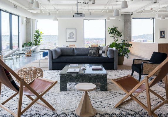 WeWork Ballard office with a view of the city, big windows and open space to collaborate.